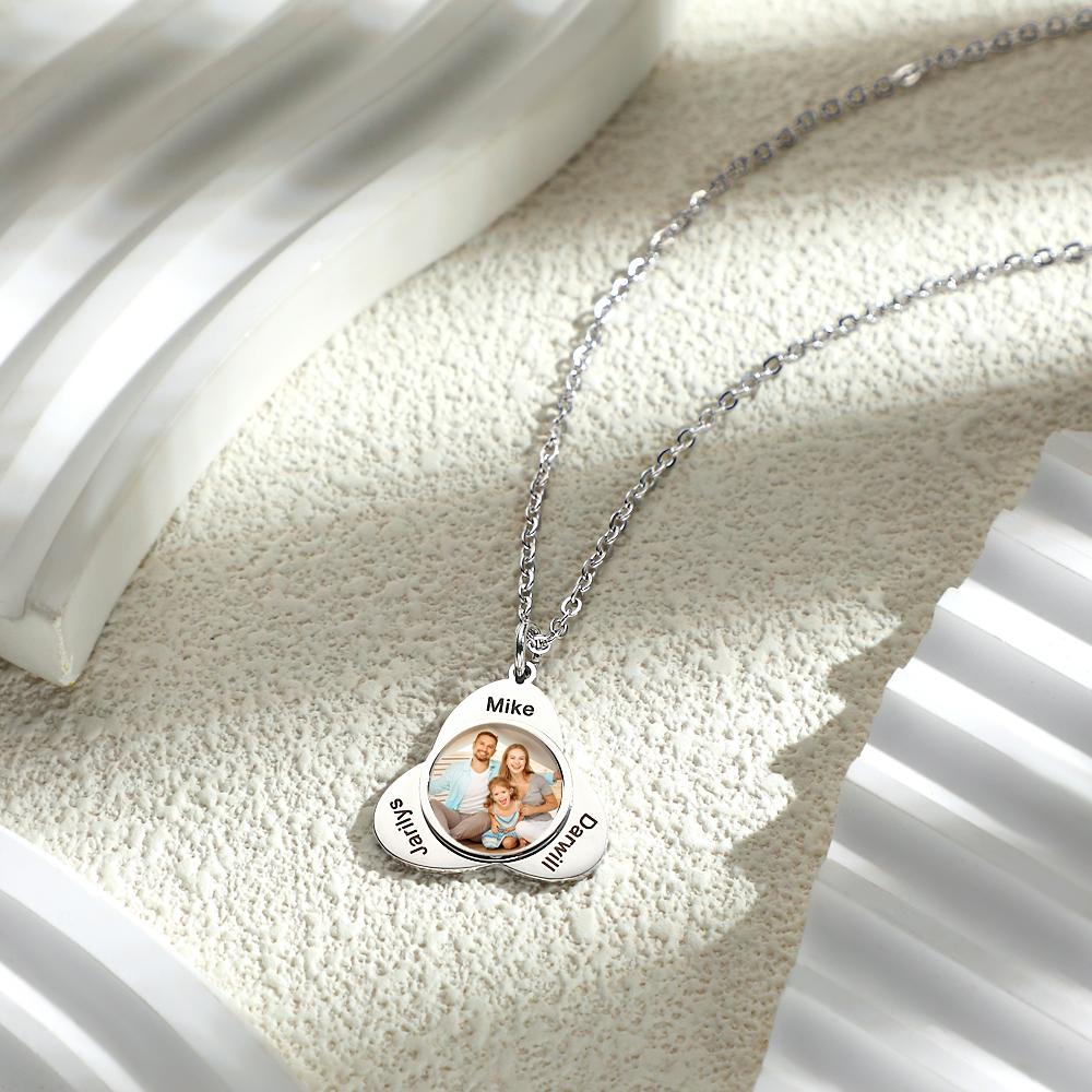 Custom Photo Name Necklace Romantic Gift for her - soufeeluk