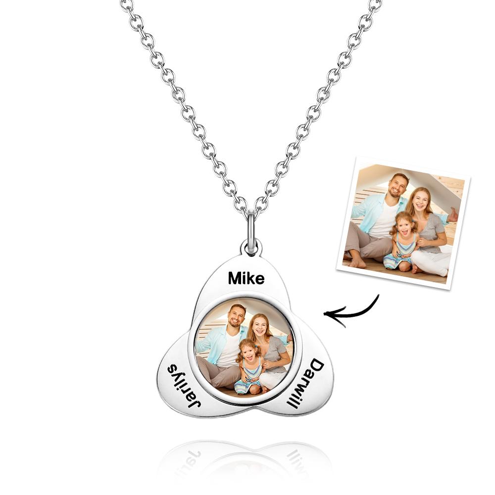 Custom Photo Name Necklace Romantic Gift for her - soufeeluk