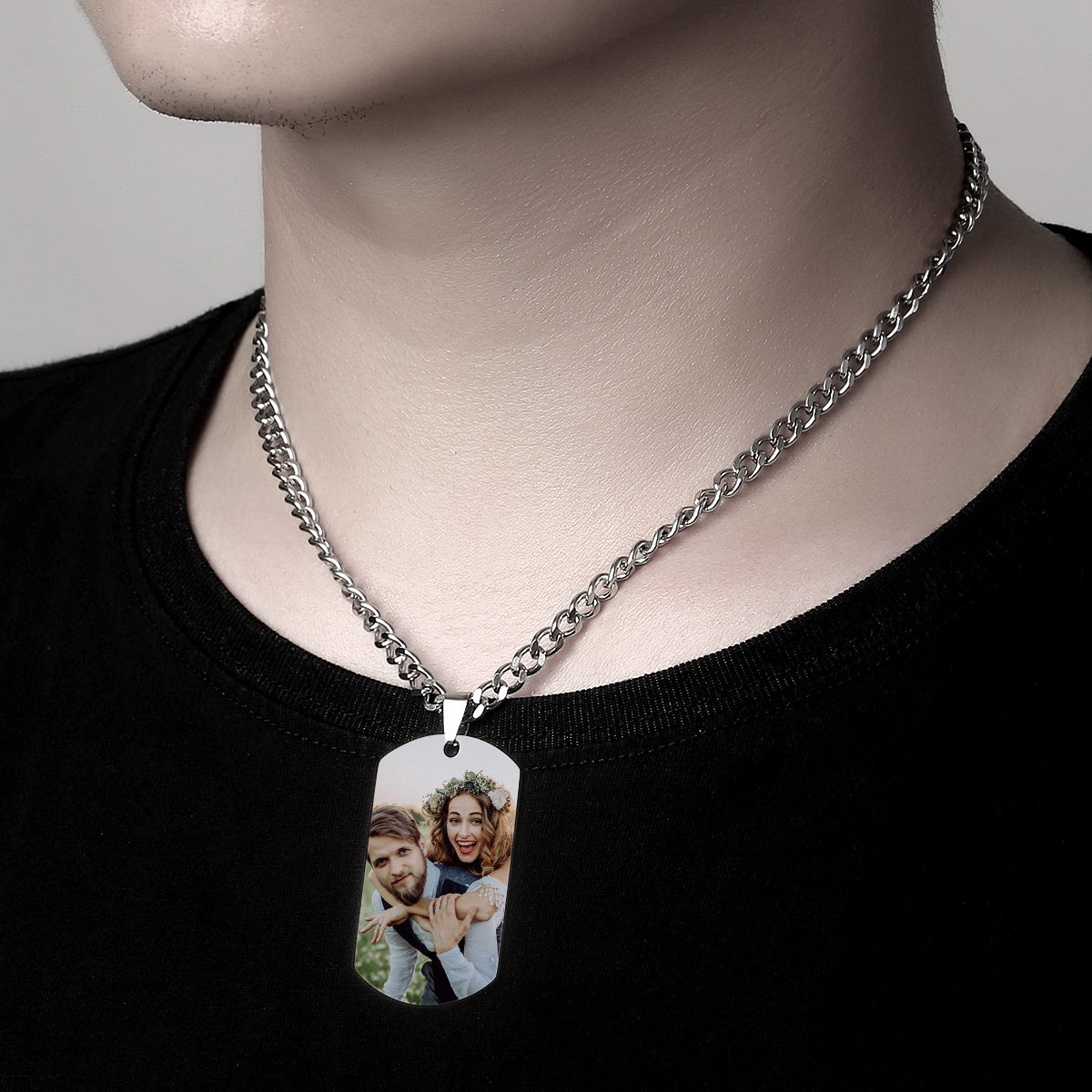 Personalised Moon Phase Photo Necklace Chic Chain Necklace Gifts For Lovers - soufeeluk