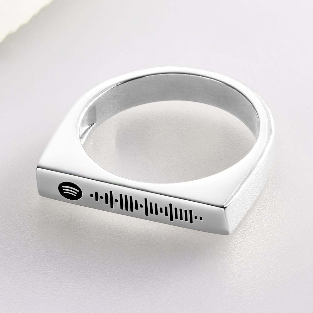 Custom Spotify Code Ring Simple Music Gifts for Couple - soufeeluk