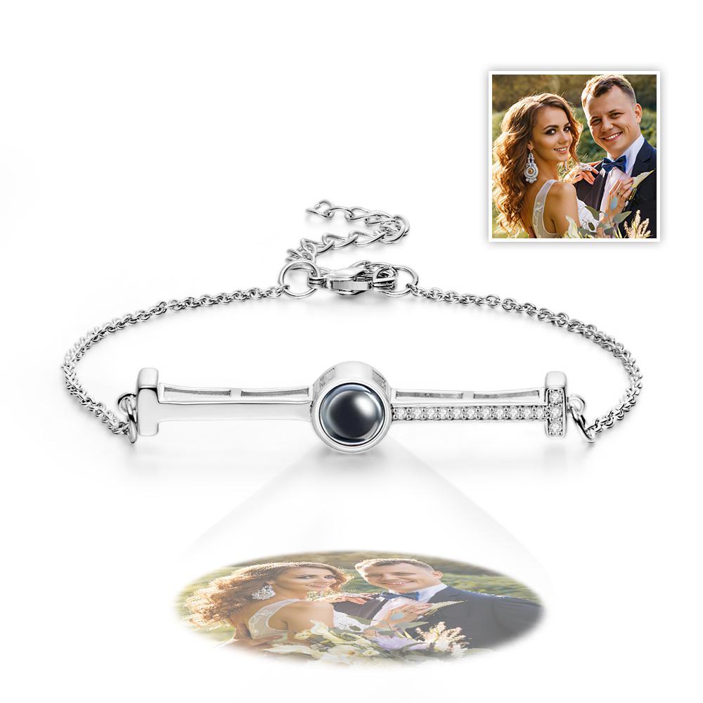 Custom Photo Projection Bracelet Anniversary Simple Couple Gifts - soufeeluk