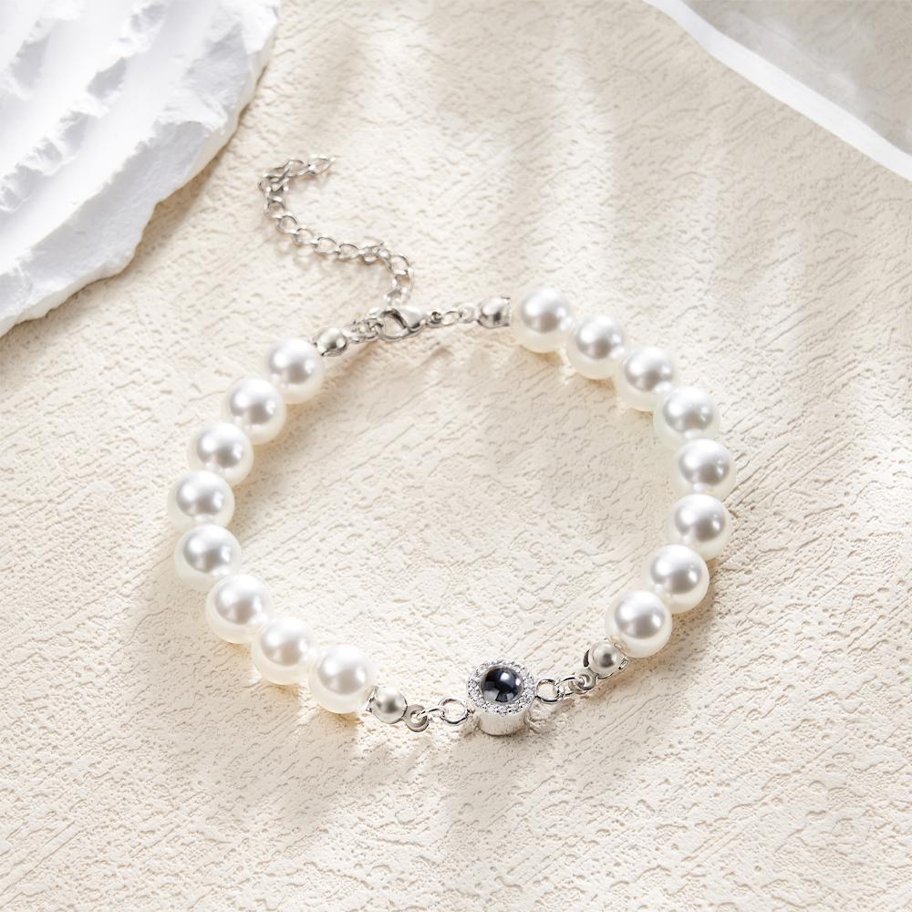 Custom Projection Bracelet Diamond Pearl Simple Gift - soufeeluk
