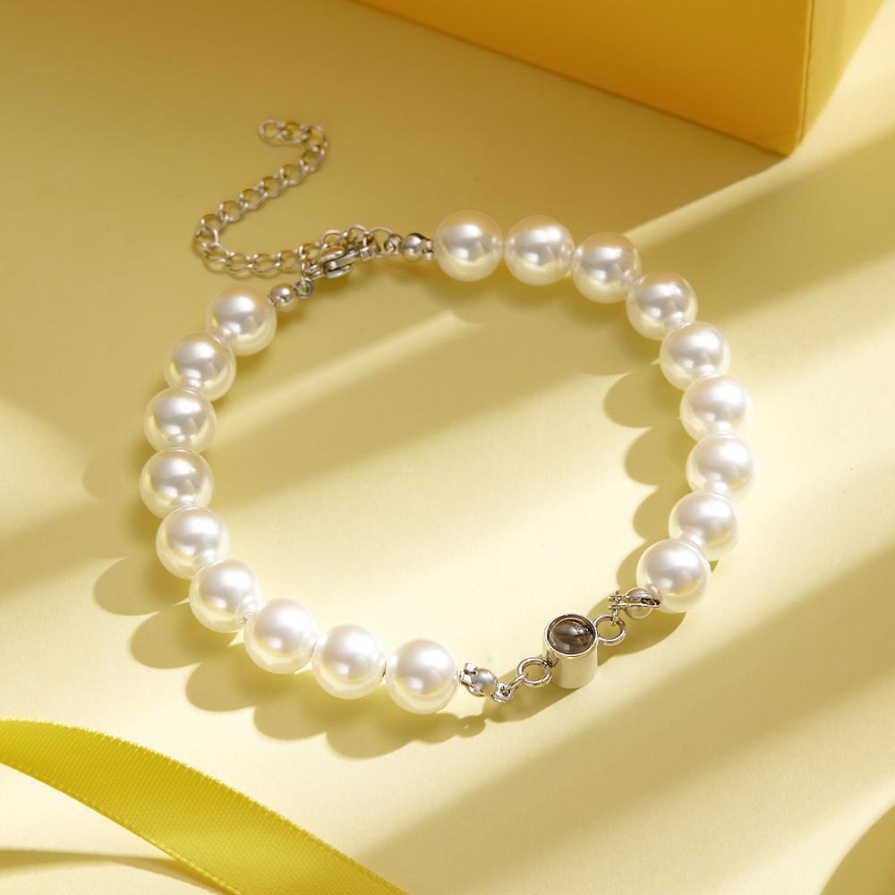 Custom Projection Bracelet Pearl Romantic Gift - soufeeluk