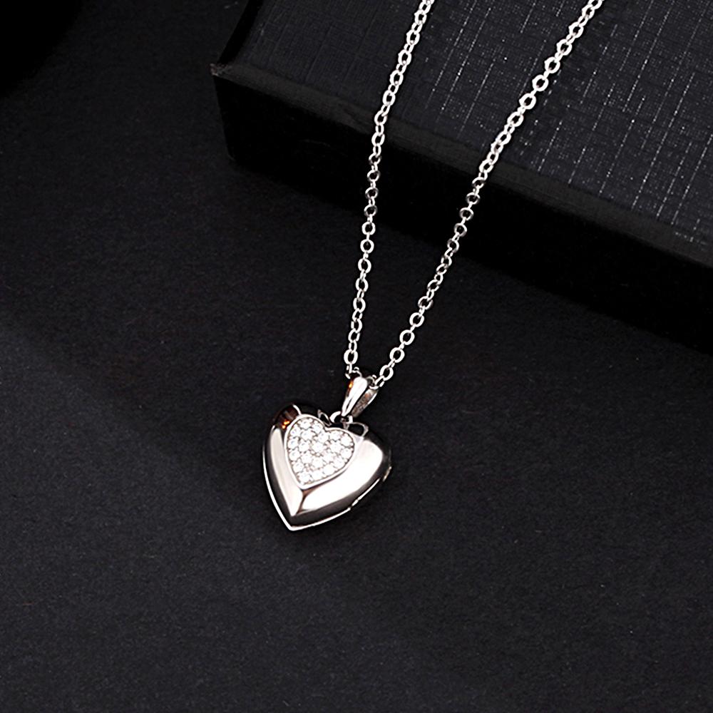 Personalised Picture Projection Necklace with Sunflower And Cross Heart Design Best Mother's Day Gift - soufeeluk