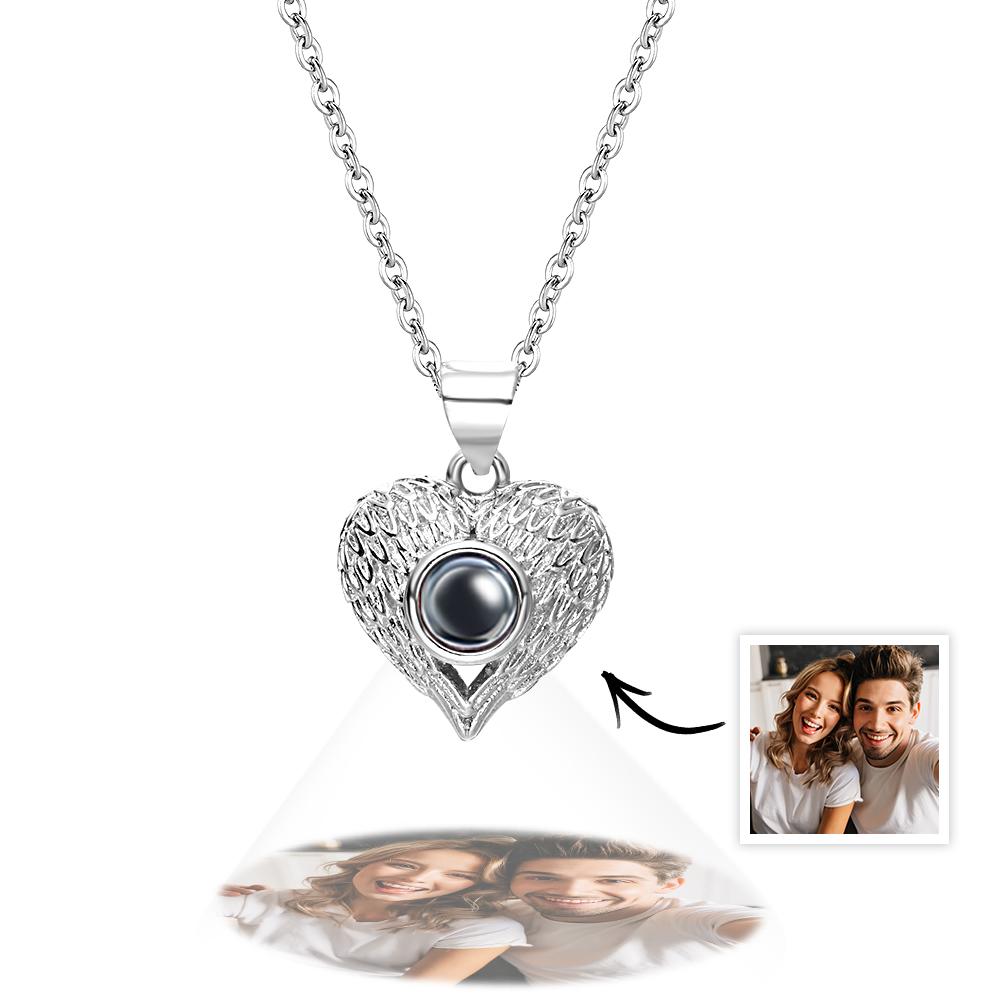 Personalised Picture Projection Necklace Heart Shaped Style Present for Best And Favourite Friend - soufeeluk