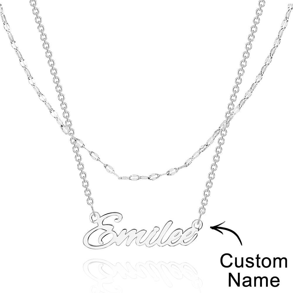 Layered Custom Necklace Personnalized Name Necklace Anniversary Gifts for Her