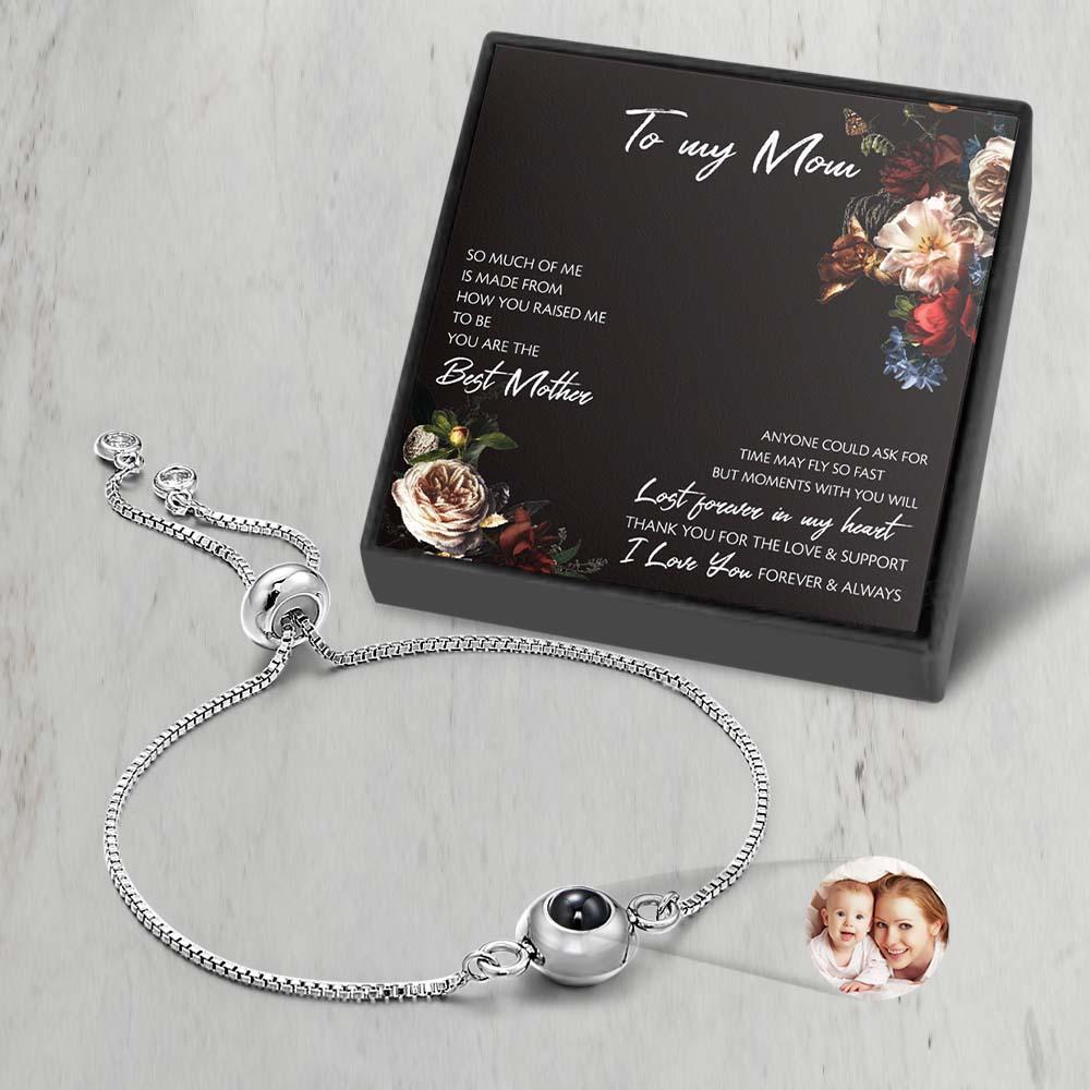 Photo Projection Bracelet Personalized Adjustable Bracelet Sweet Cool Gift for Mom Best Mother's Day Gift - soufeeluk