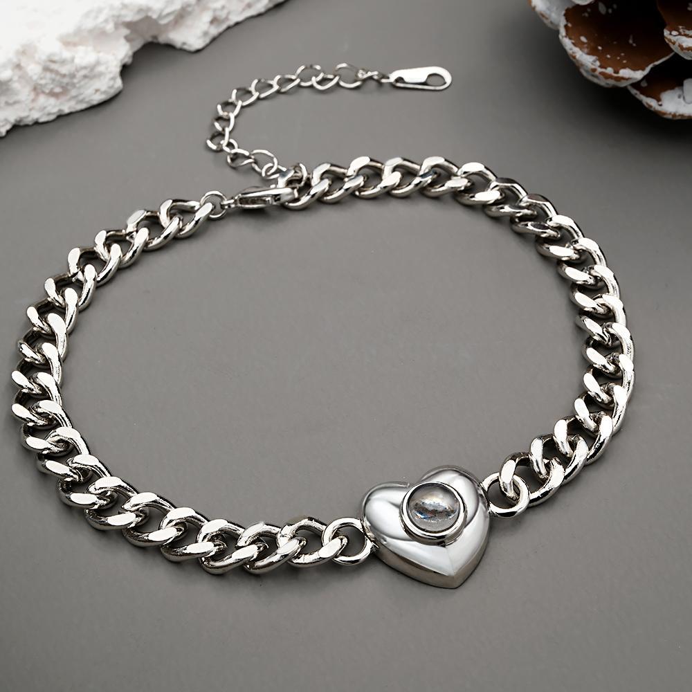Custom Projection Bracelet Cuban Chain Simple Gift - soufeeluk