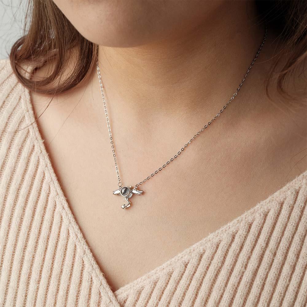 Custom Projection Necklace Demon Wing Gift for Her - soufeeluk