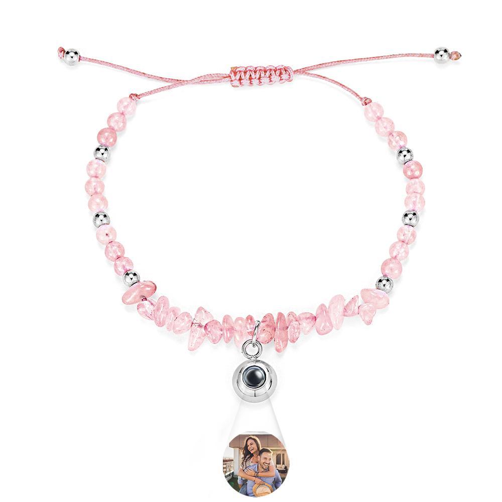 Personalized Picture Projection Bracelet With Colorful Stone Chain Unique Christmas Gift For Friends - soufeeluk