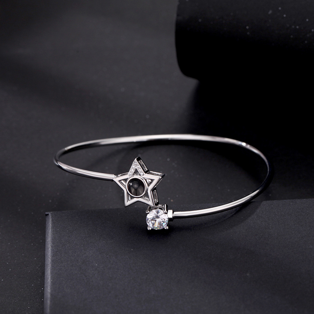 Custom Projection Bracelet Personalized Photo Swan Bracelet Jewelry Gift for Her - soufeeluk