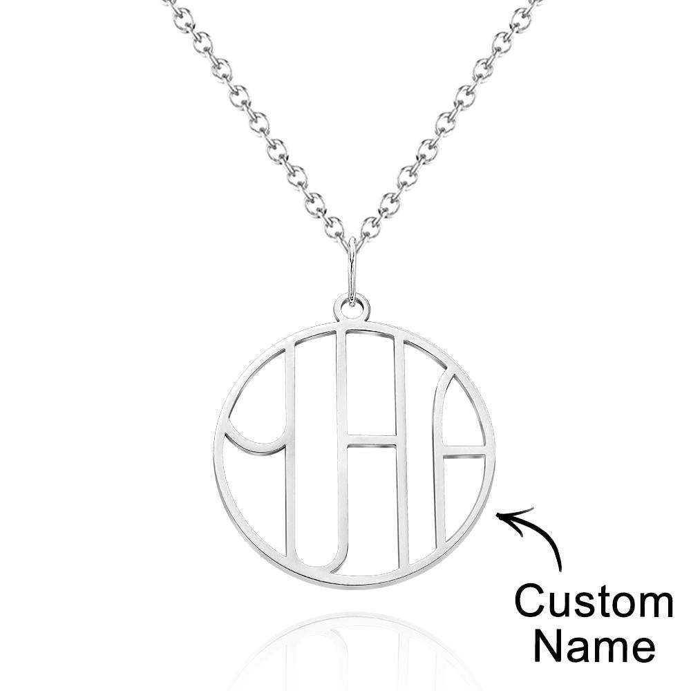 Personalised Unique Design Monogram Custom Name Logo Necklace - soufeeluk