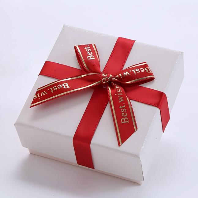 Pearlescent White Square Gift Box 9*9*4cm - soufeeluk