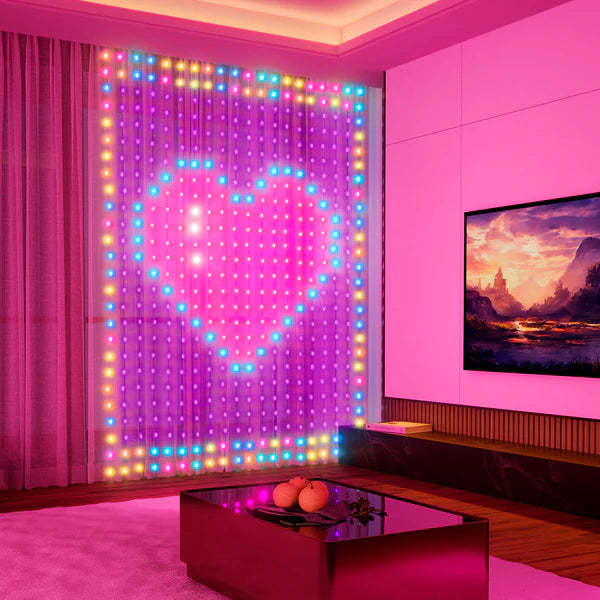 APP Controlled LED Curtain Lights RGB Multi-Color Smart Bluetooth Subtitle Curtain Lights