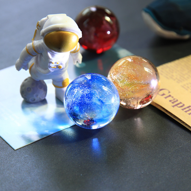 Galaxy Globes Bed Time Lamp Usb Connection Colorful Glass Beads Luminous Crystal Ball Starry Night Light