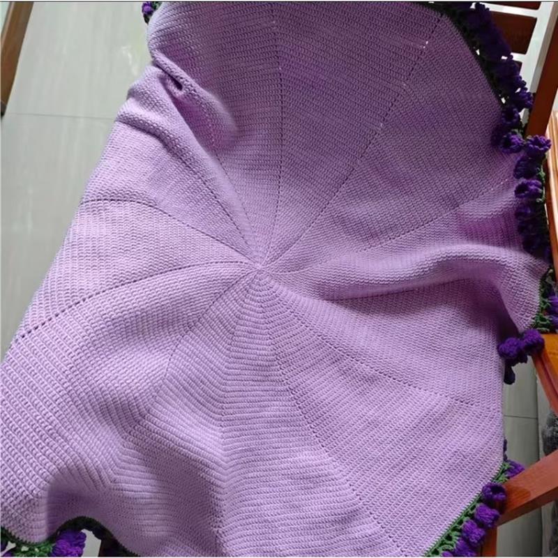Hand-Knitted Rose Blanket Bouquet Blanket Diy Material Package Hand-Woven Flower Blanket Gift For Her - soufeeluk