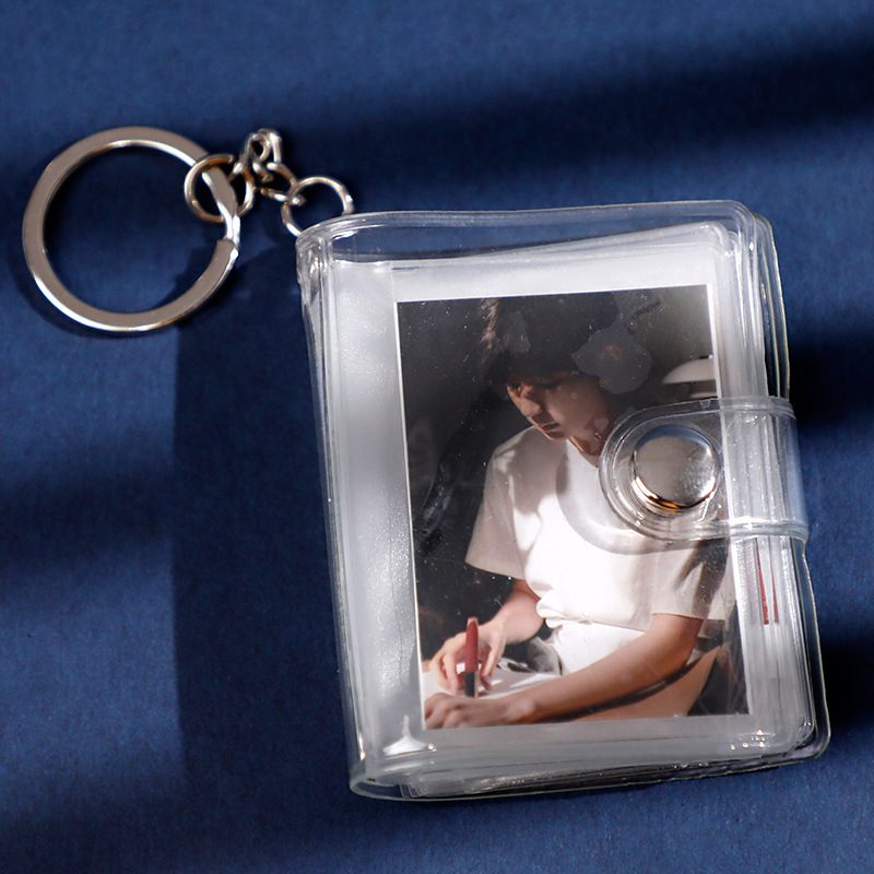Gift for Her Scrapbook Keychain Mini Photo Album Keychain Photo Frame 16 Pockets - soufeeluk