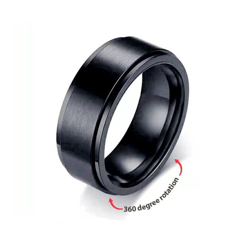 Anxiety Ring Decompression Ring Anti-Anxiety Relief Gift Fit for Men Women - soufeeluk