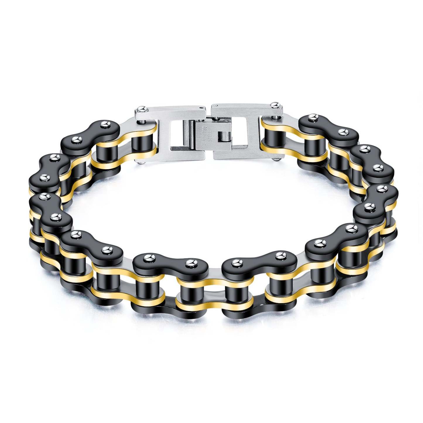 Retro Bicycle Chain Bracelet Black Blue Gifts for Fashion Men - soufeeluk