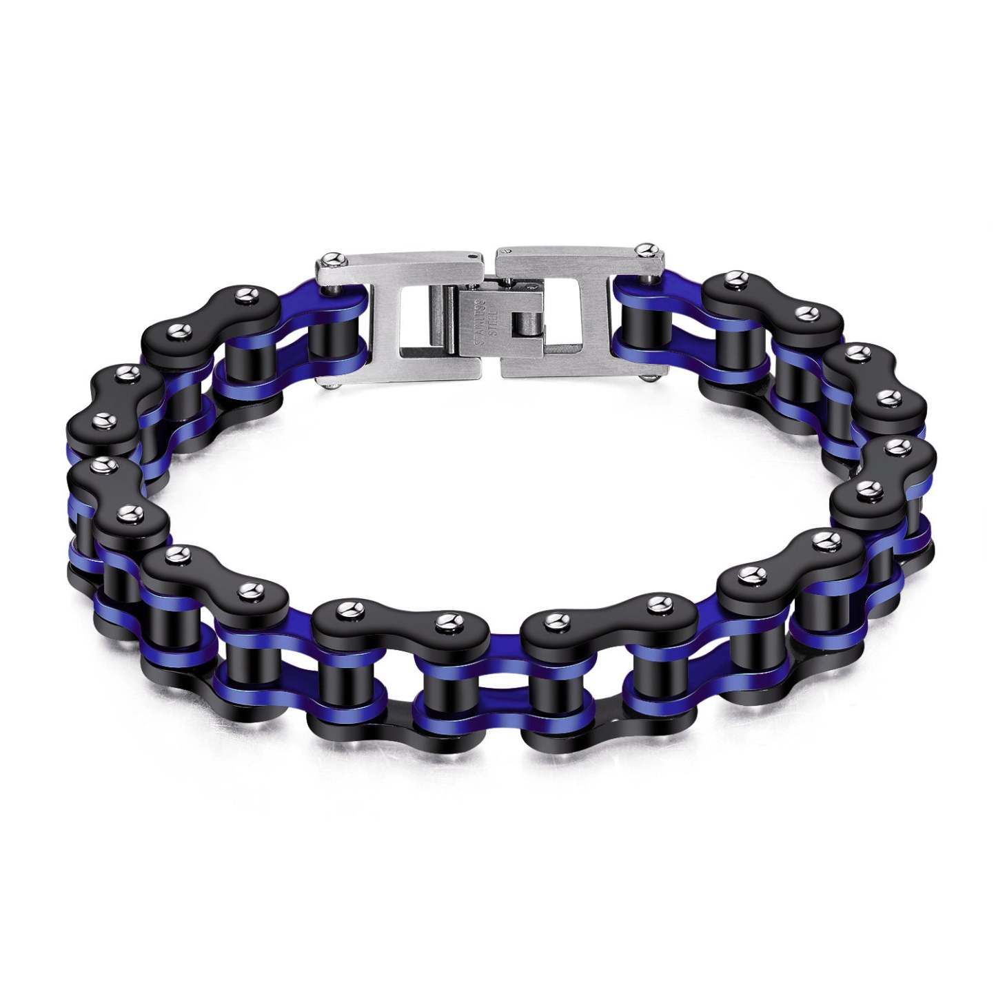 Retro Bicycle Chain Bracelet Black Red Gifts for Fashion Men - soufeeluk