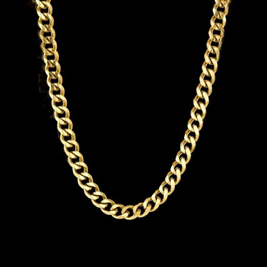 Cuban Link Chain 60cm Gold - soufeeluk