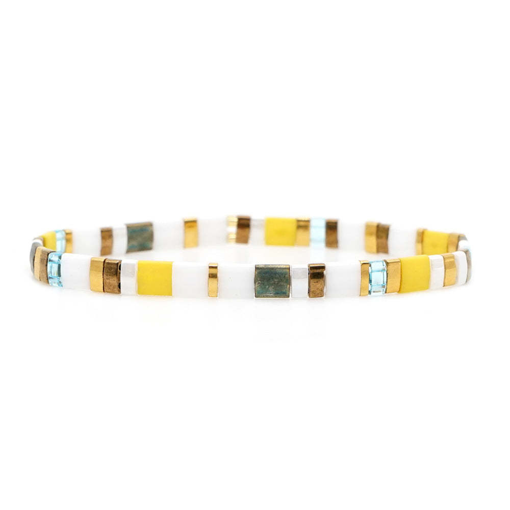 Tila Bracelet Rainbow Colors Handcrafted Gift for Jewelry Lovers - soufeeluk