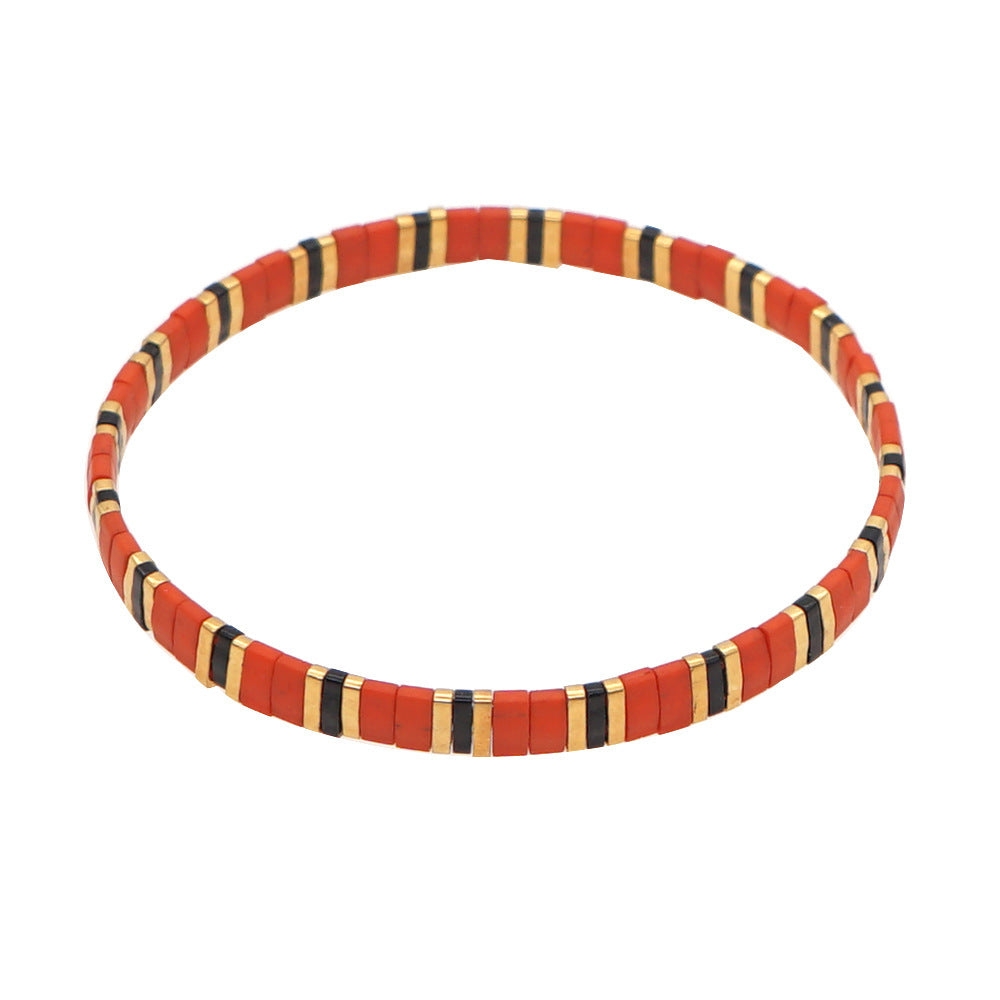 Tila Bead Bracelet Red Vintage Fashion Bracelets Gift - soufeeluk