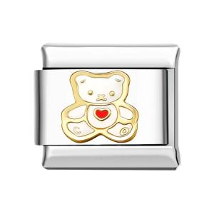 White Bear Silver Italian Charm For Italian Charm Bracelets Composable Link
