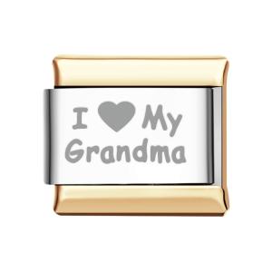 I Love My Grandma Italian Charm For Italian Charm Bracelets Composable Link
