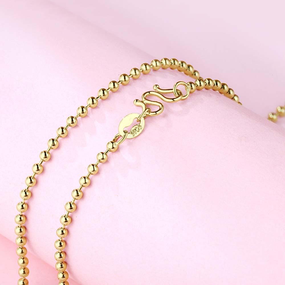 Gold Ball Chain Necklace Minimalist Chain Dainty and Thin Necklace - soufeeluk