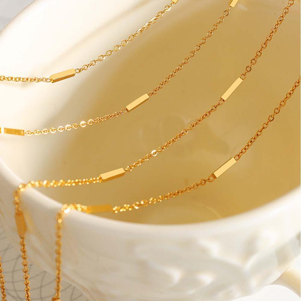 Gold Classic Necklace Minimalist Chain Dainty and Thin Necklace Gift For Women - soufeeluk
