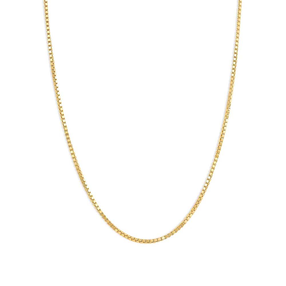 Gold Box Chain Necklace Minimalist Chain Dainty and Thin Necklace - soufeeluk