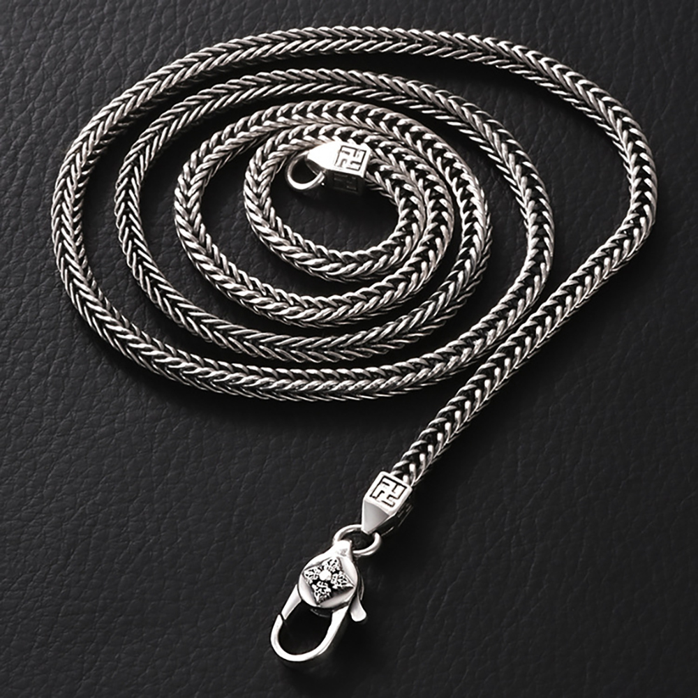 Men's Necklace Woven Chain Punk Stacking Chain Gift For Boyfriend - soufeeluk