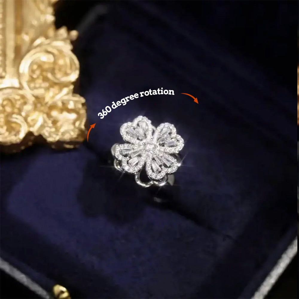 Anxiety Ring Anxiety Relief Decompression Flowers Adjustable Ring Jewellery Gift for Her - soufeeluk