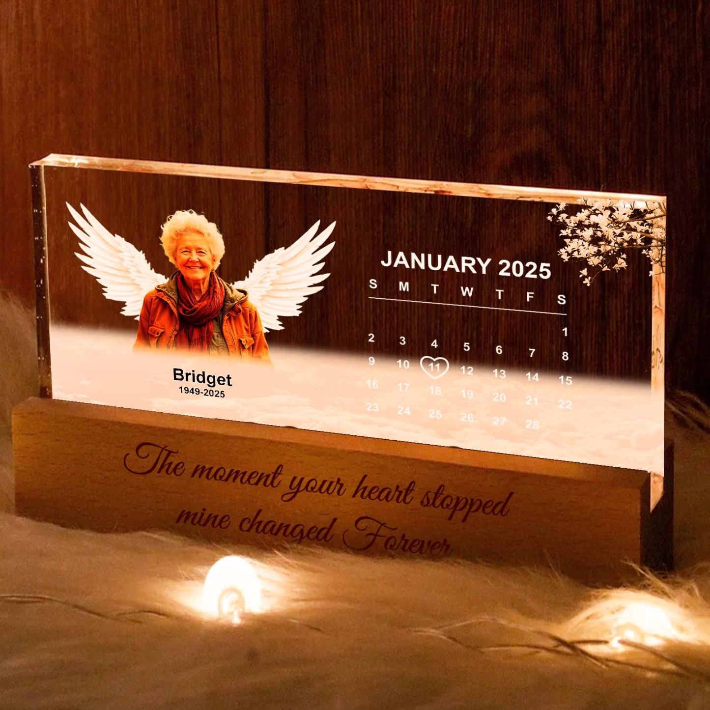 Cherished Memory of A Loved One Personalized Photo LED Night Light A Heartfelt Gift - soufeeluk