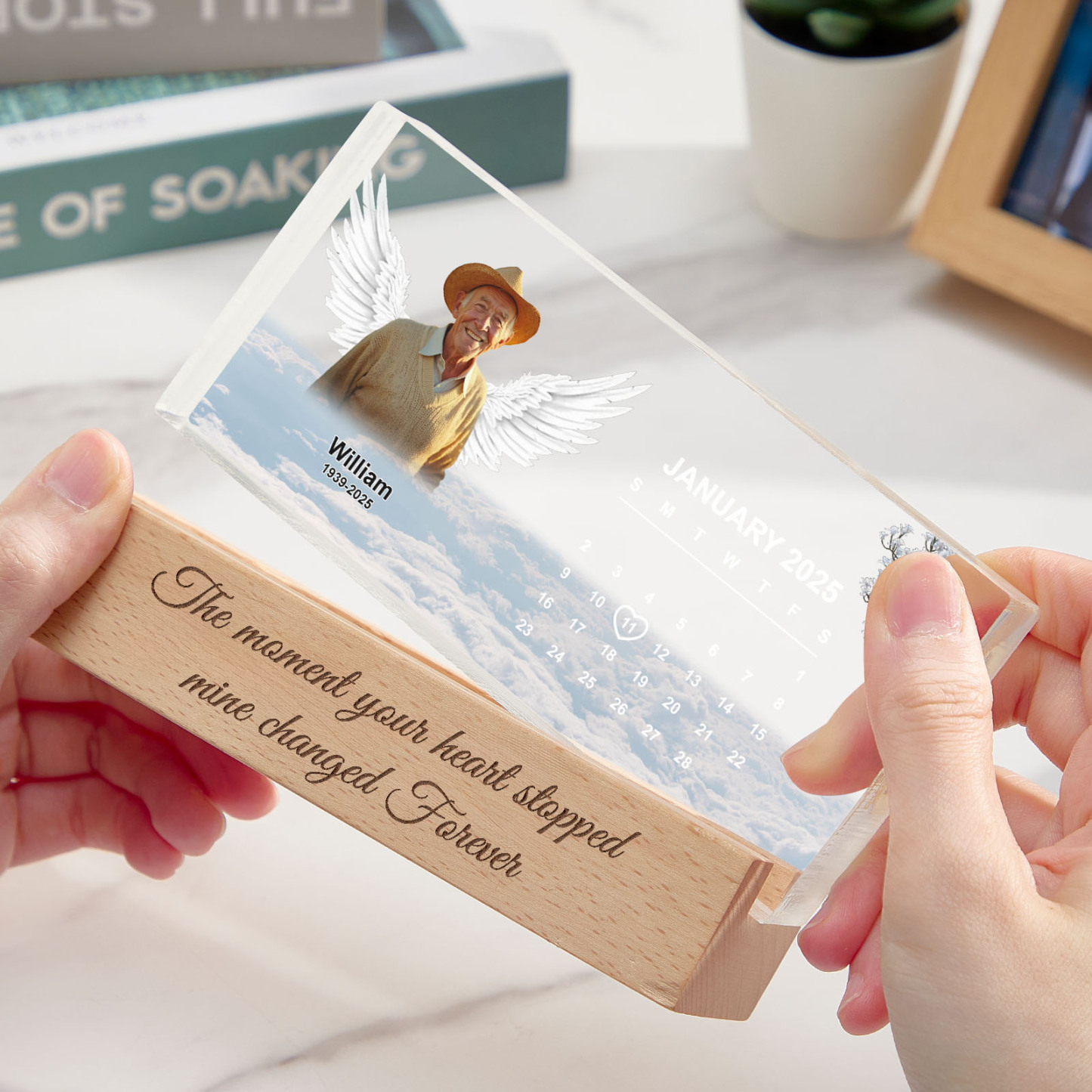 Cherished Memory of A Loved One Personalized Photo LED Night Light A Heartfelt Gift - soufeeluk