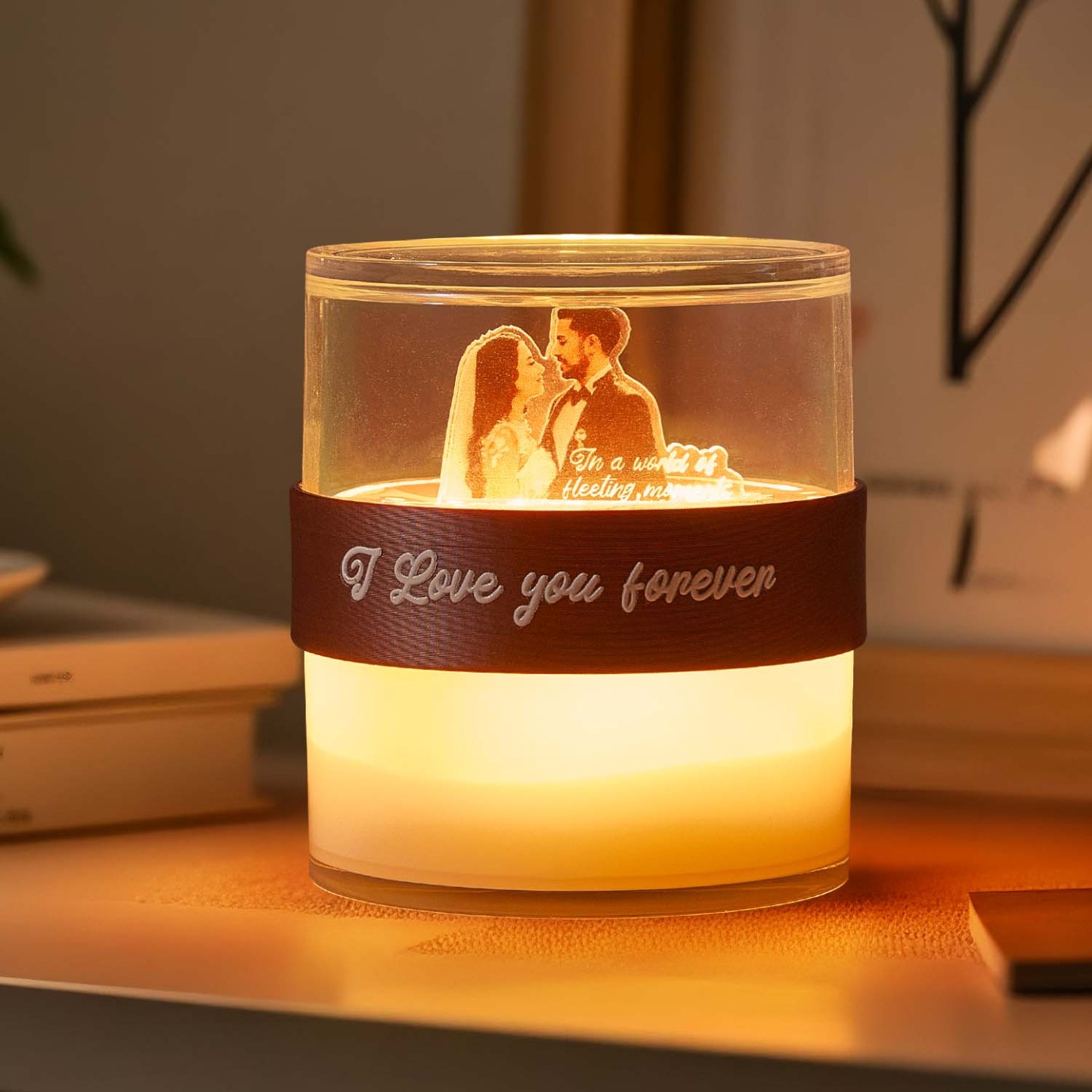 Memorial Gift Customized Night Light Creative Flip Light Acrylic Hourglass Lamp Corporate Campus Anniversary Gift - soufeeluk