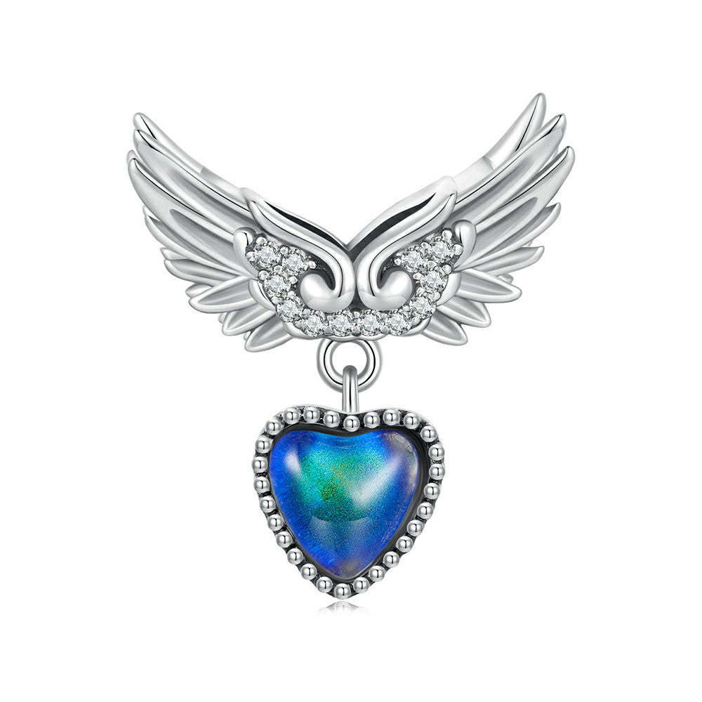 temperature discoloration guardian wings charm 925 sterling silver xs1970