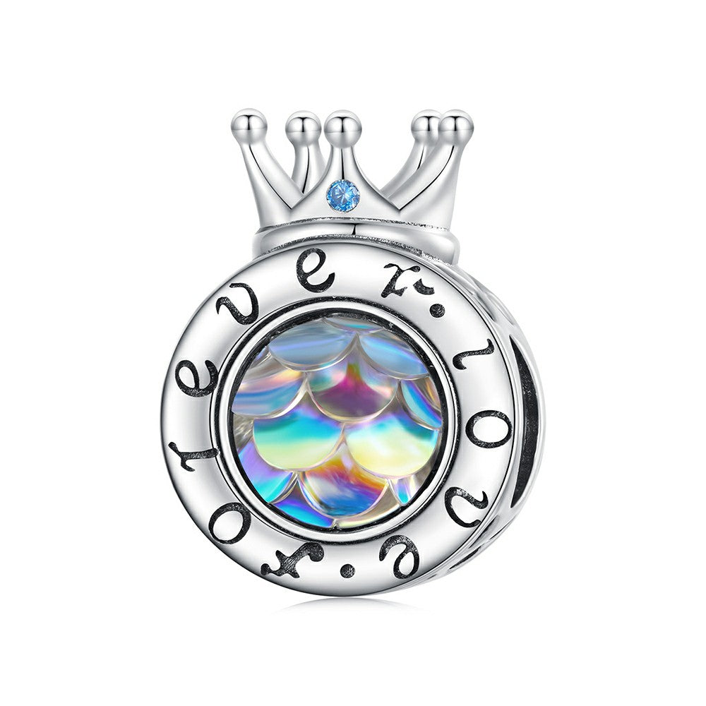 crown lettering charm 925 sterling silver xs2013