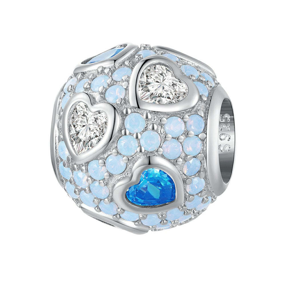 sky blue heart zircon charm 925 sterling silver xs2089