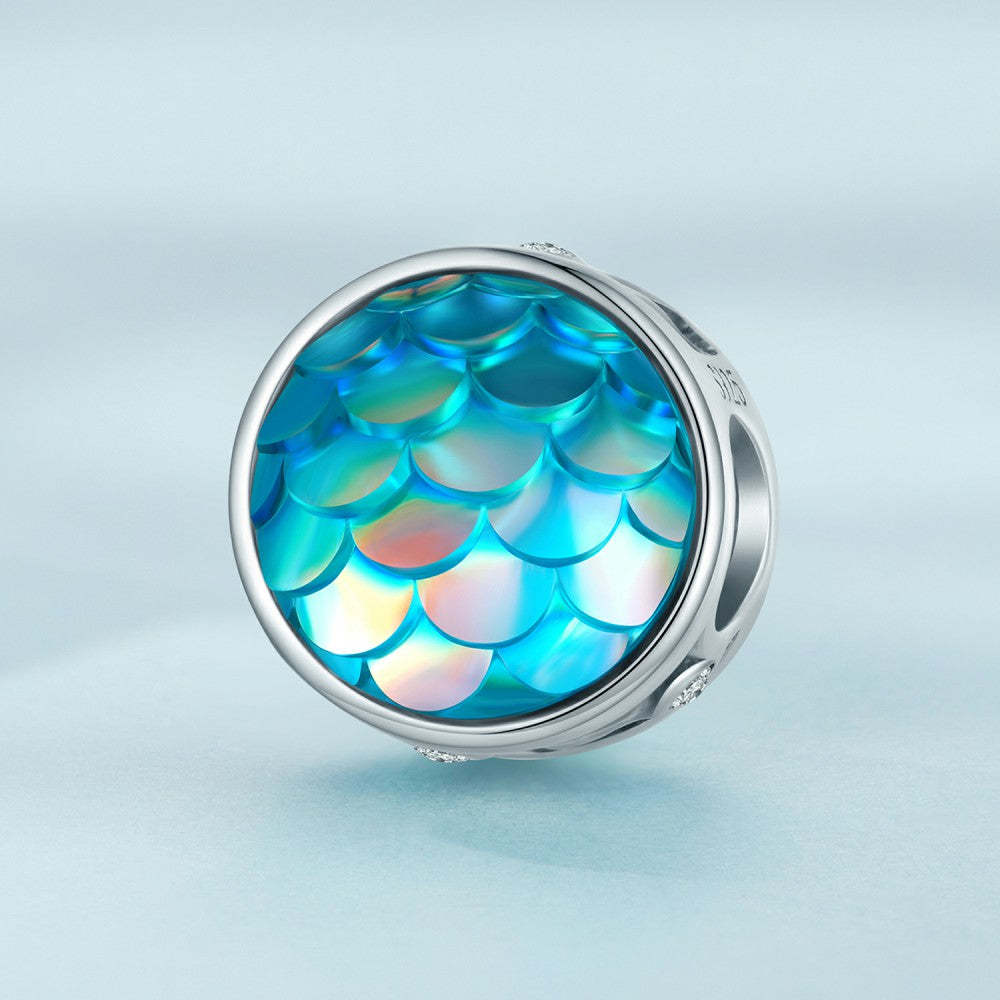 fish scales blue gradient charm 925 sterling silver xs2155