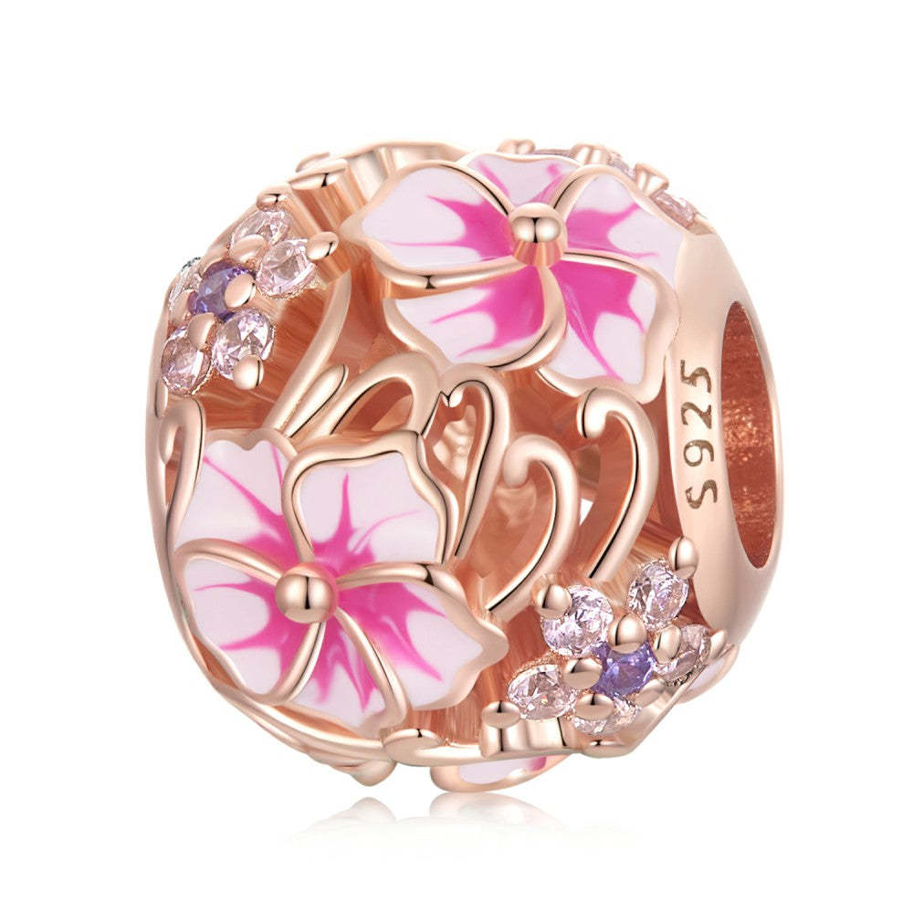 pink sakura charm 925 sterling silver xs2185