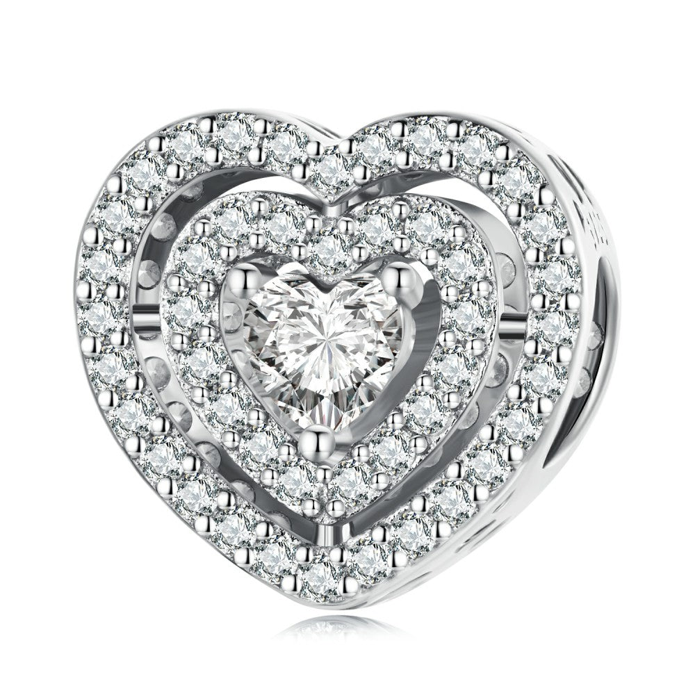 shining heart charm 925 sterling silver xs2188