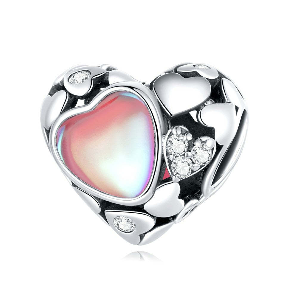 creative love pink charm 925 sterling silver xs2229
