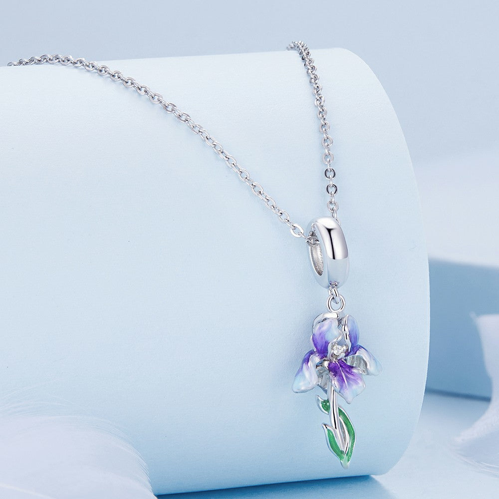 iris dangle charm 925 sterling silver yb2366