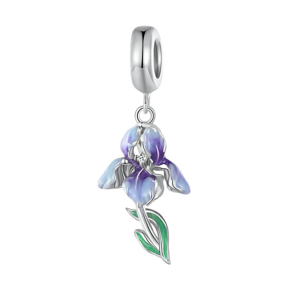 iris dangle charm 925 sterling silver yb2366