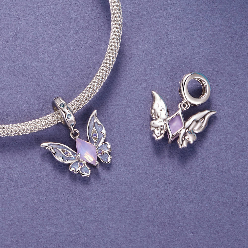 Magic Butterfly Pendant Dangle Charm Silver Christmas Gifts - soufeeluk