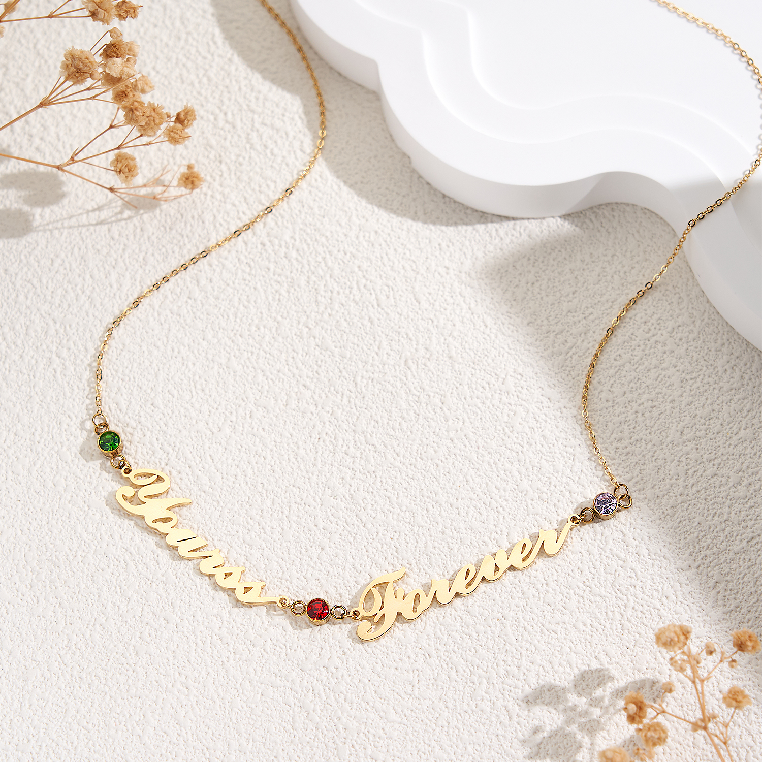 Personalized Stainless Steel Name Belly Chain, Custom Text Birthstone Fashion Waist Chain, Body Jewelry, Sexy Valentine's Gift for Her - soufeeluk