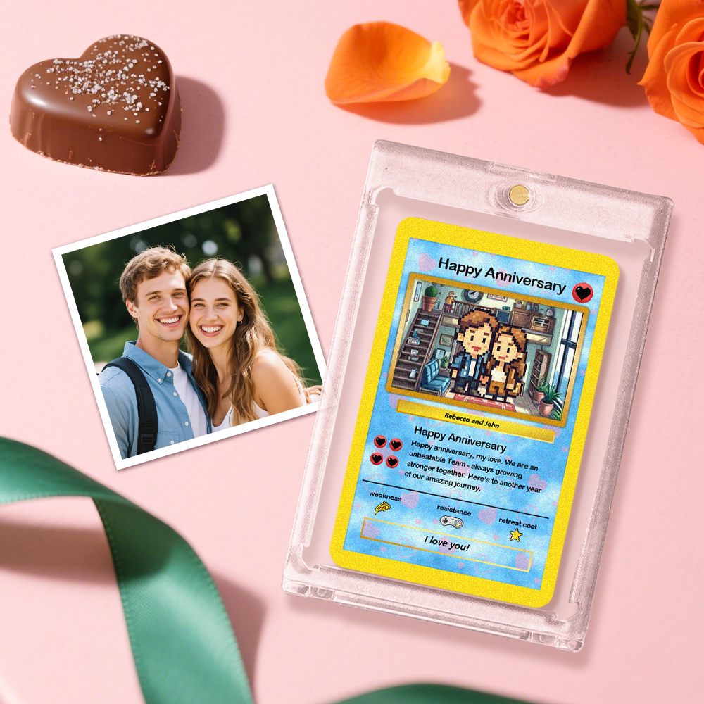 Custom Card Anniversary Gift Present Turn Your Photo into a Unique Collectible - soufeeluk