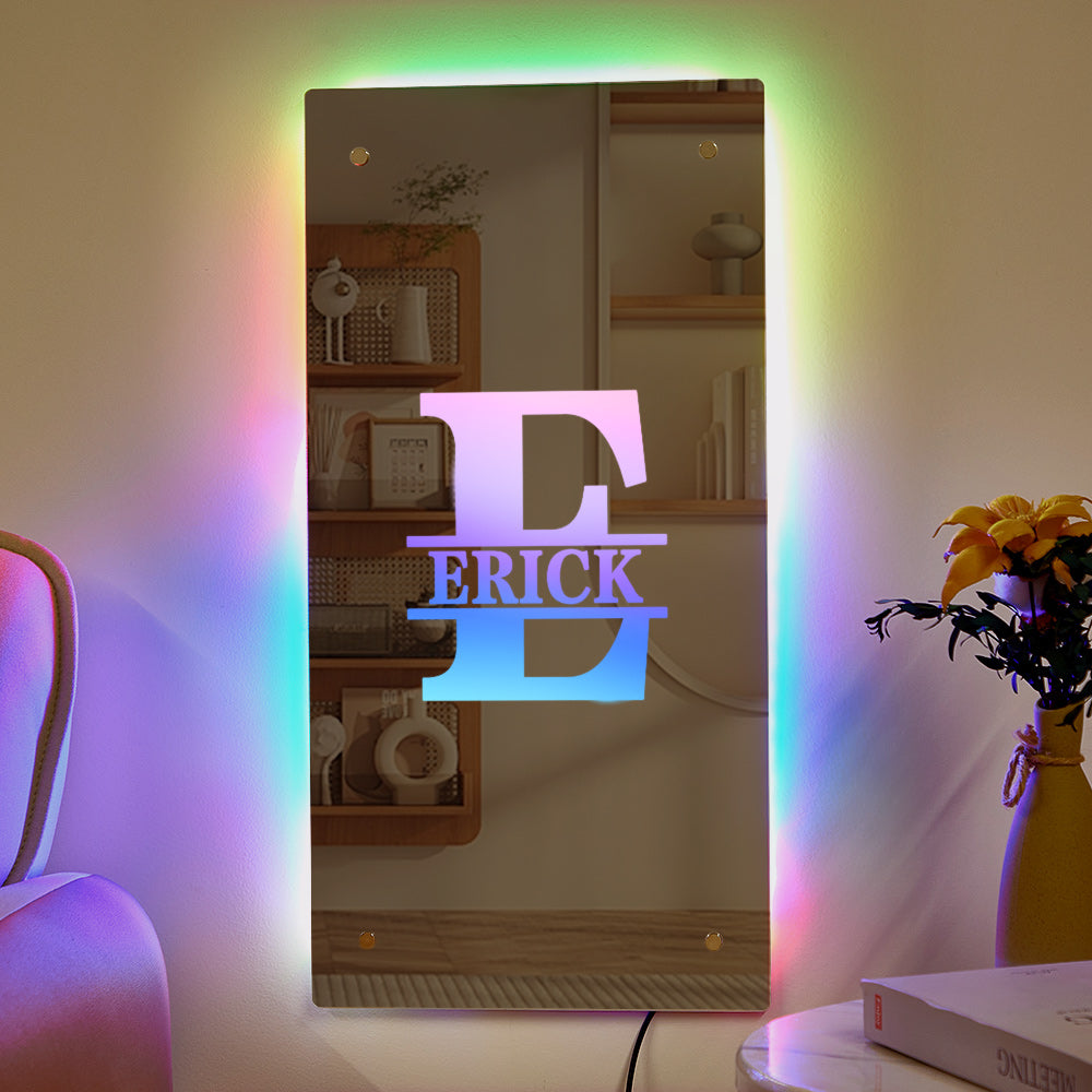 Custom Letter Wall Mirror Monogram Family Gift - soufeeluk